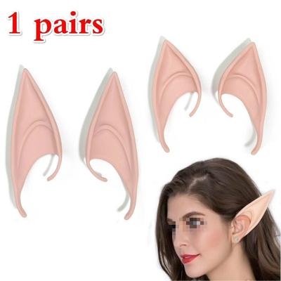 2 teile/satz 10cm 12cm Urlaub DIY Dekoration Gummi Nette Haut Farbe Weiche Elf Ohren Cosplay Lange Ohr für