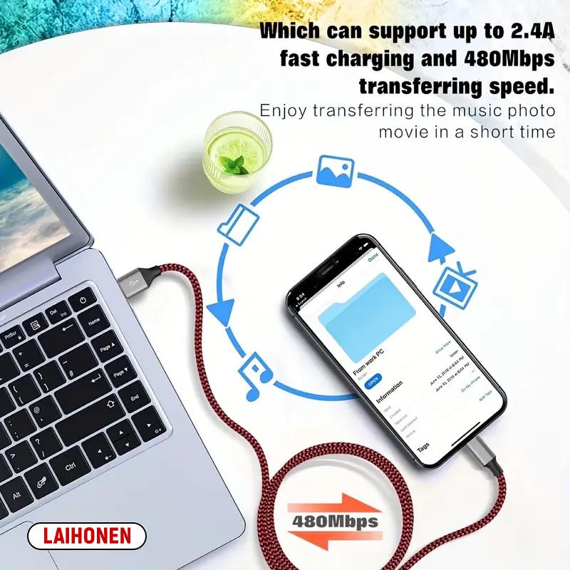 1M 2M 3M USB A To Lightning MFi Certified Cable For 14 13 12 11 X XR Pro Max Fast Charging Cable Charger Data Wire Cord
