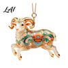 Acrylic Animal Pendant 2D Goat Christmas Ornament Farm Car Rearview Mirror Ornament Charm Auto Interior Hanging for Tree Home Window Decor