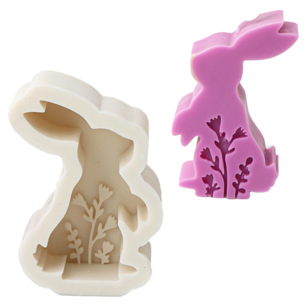 Hasenformen Silikonform handgemachte Wachskerzenform langlebige Epoxidharzformen Hasen Aromatherapie/Aromaformen