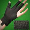 Single Left Hand Three Finger Open Billiard Glove Non Slip Wear Resistant Snooker Pool Training Glove For Smooth Cue Shooting