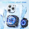 Phone Semiconductor Heatsink Cellphone Coolers ,Cellphone Radiator with LED Light Magnetic / Clip On Radiator