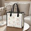 Floral Tote Bag for Women Casual Daily Use Large Capacity Reusable Shopping Purse