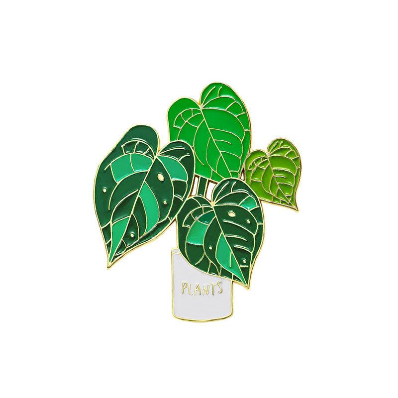 

1/5Pcs Tropical Leaves Kitchen Decor Refrigerator Magnets Cute Fridge Magnet Mini Message Sticker Metal Plant Pot
