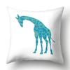 Simple Plaid Animal Pillowcase Puppy Cat Giraffe Pillowcase Children's Room Home Decoration Living Room Sofa Cushion Cover
