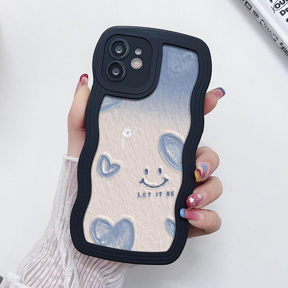 

Чехлы для мобильных телефонов iPhone 11 13 XR 15 Pro Max 12 14 Pro Max Чехол для iPhone 16 7 Plus 8 Plus XS Max Big Wave Solid Color Cartoon Anti-Drop Водонепроницаемый iPhone 16 Pro Max