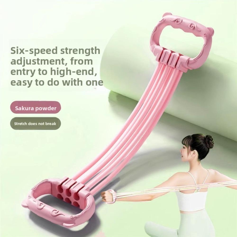 

15-90 LbsASdjustable Yoga Band Elastic Pilates Strap Female Exercise Band Yoga Practice рожевий