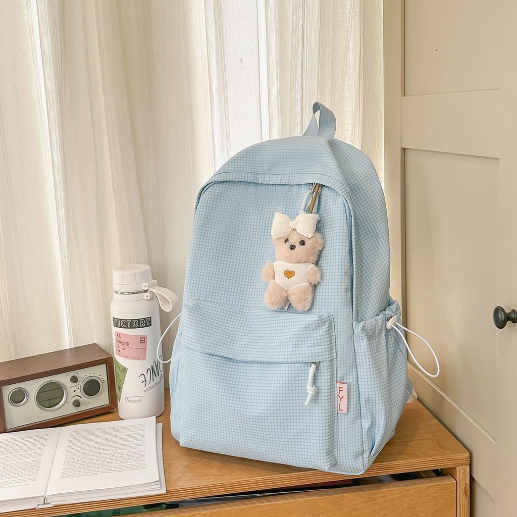 Schoolbag high-value female junior high school student cute girl simple backpack light leisure travel schoolbag female Japanese ins style