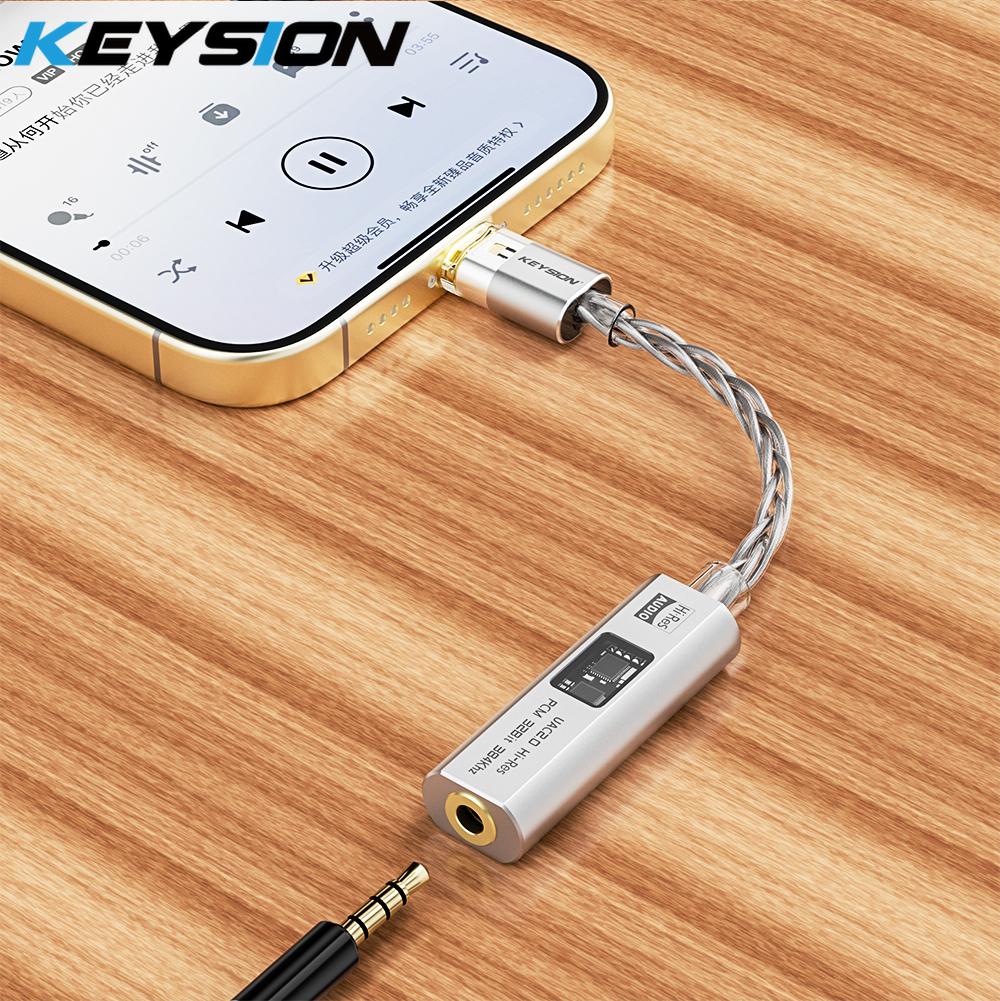 KEYSION USB C Type-C To 3.5mm DAC CX31993 MAX97220 Dual Chip Digital Audio Amplifier UAC2.0 HiFi Audio Adapter AMP 32bit 384KHz