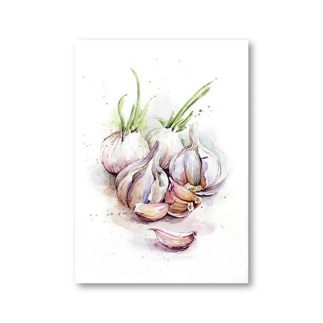 Watercolor Vegetable Posters Garlic Carrot Beet Wall Art Wall Pictures Living Room Kitchen Home Decoration Canvas Painting No Frame