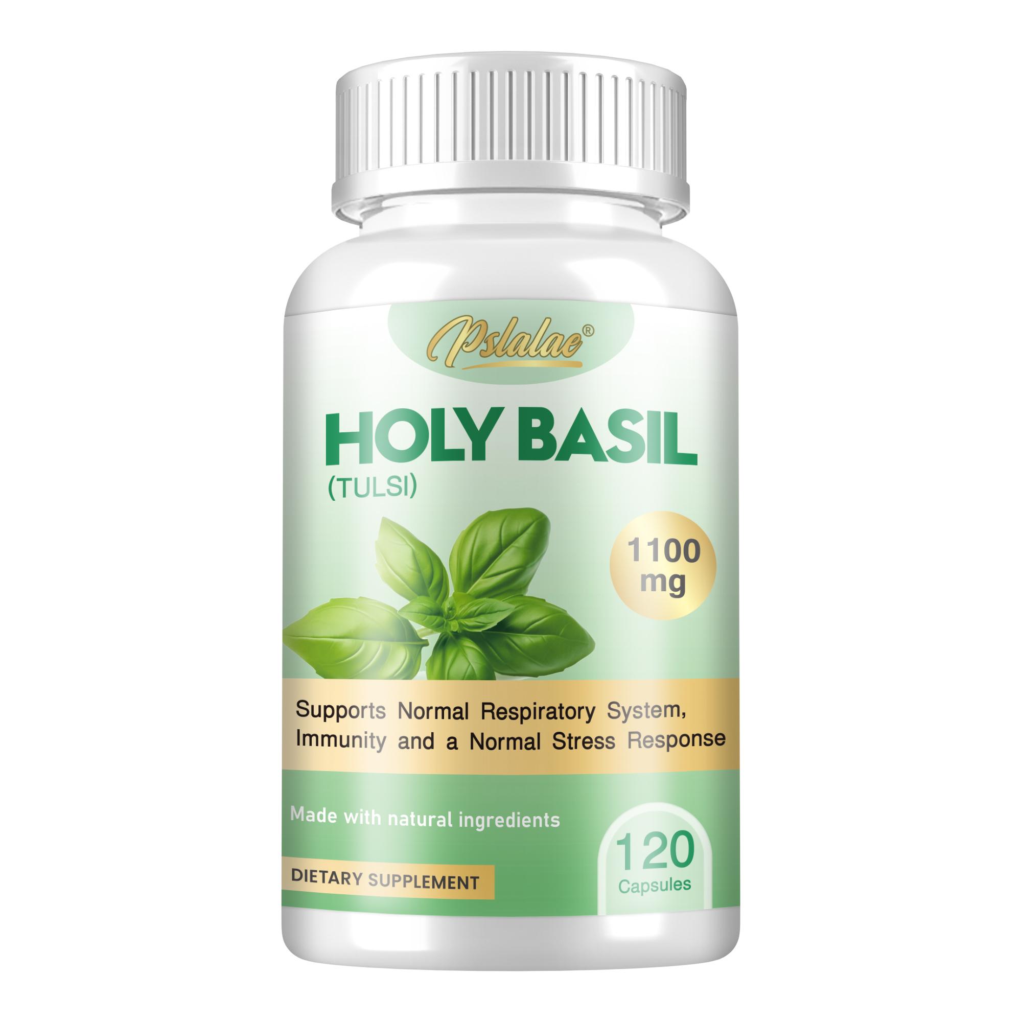 Pslalae Holy Basil Extract Capsules, 1100mg per serving, high concentration of plant extracts, easily absorbed, suitable for adults. 120*1