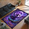 Witchcraft Theme Crystal Velvet Rug Personalized Custom Name Text Soft Floor Mat Home Decor