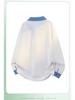 Men's Autumn Spliced Trendy Long-Sleeve Shirt Collar Sweatshirt
