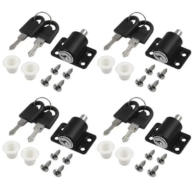 4Pcs Sliding Window Lock With Key Child Safety Protection  Anti-Theft Door  Push