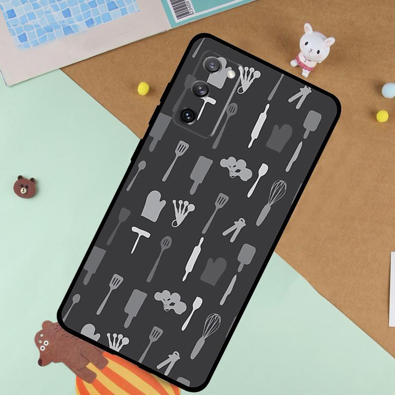 Baking Utensils Soft Case For Samsung Galaxy S24 Ultra S9 S10 S20 S22 S23 Plus S21 FE S25 Ultra Funda Cover