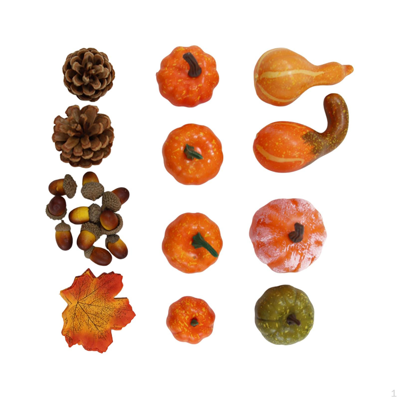

Artificial Pumpkins Decoration Set Decorating Realistic Autumn for