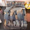 Horse Bedding Set Queen Size,Pony Decorative 2/3pcs Bedding Set Horse Freedom Runs Gallop Farm Print Soft Duvet Cover