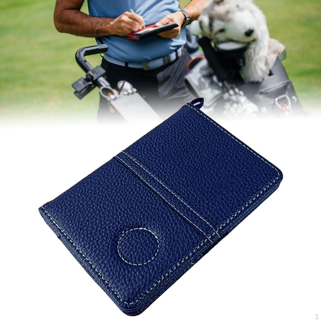 Golf Scorecard Holder Yardage Book Cover Outdoor,Waterproof,PU Leather,Score Protector