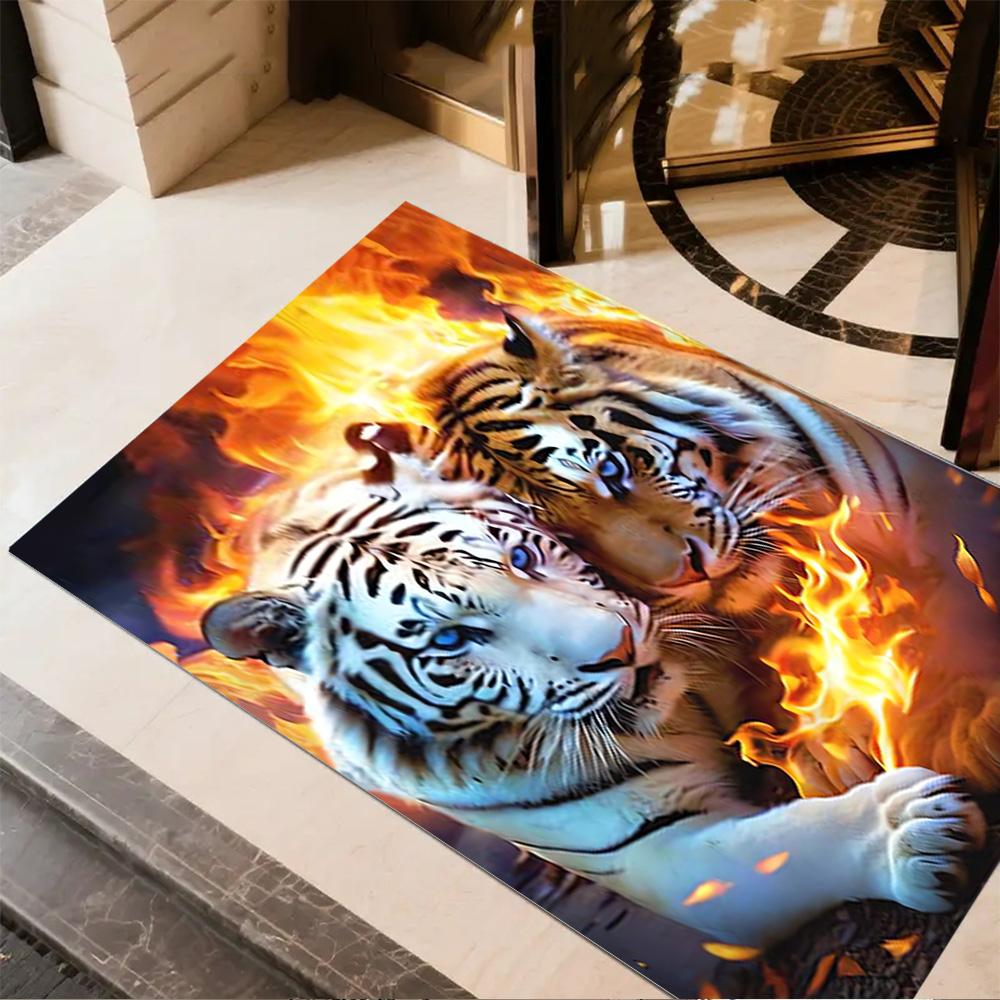 

1pc home carpet tiger butterflies design for office decor bedroom gift living room 40cmx60cm