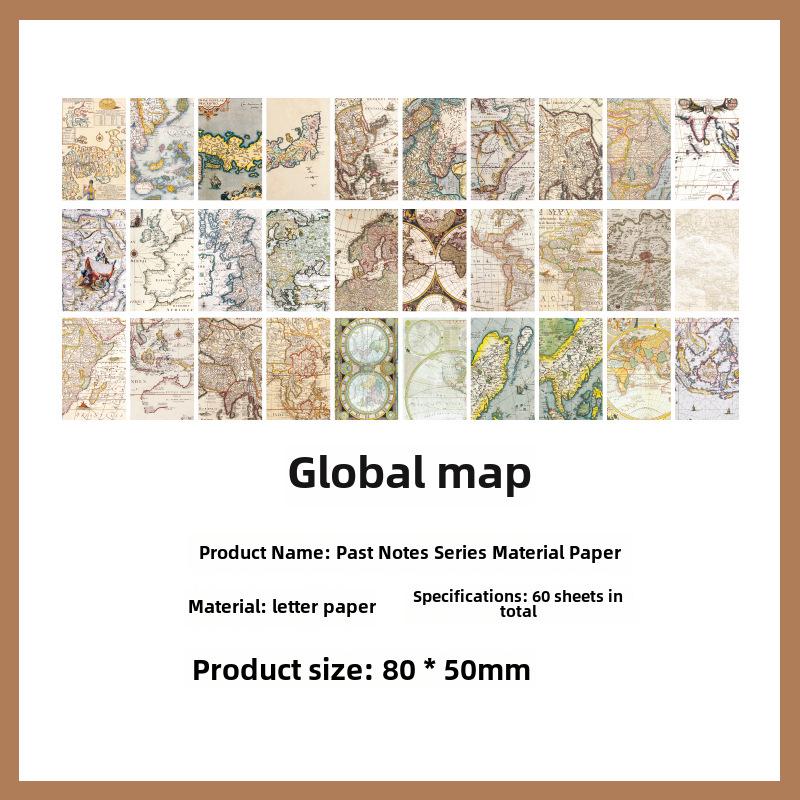 

Буклет с ретро-стикерами Yuezhen Past Notes - симпатичный и нелипкий, 60 листов