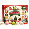Horký vánoční Squishies Adventní kalendář 24 dnů Odpočet Adviento Navidad Knedlík Squishy Pomalé vracení Stlačitelný Domácí dekorace Dárek