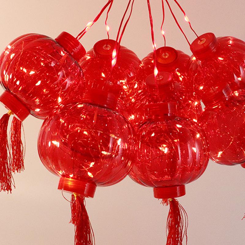 Red Lantern Curtain String Lights for New Year and Spring Festival - Perfect for Bedroom, Shop, Supermarket, Window, Balcony, or Door Decorations