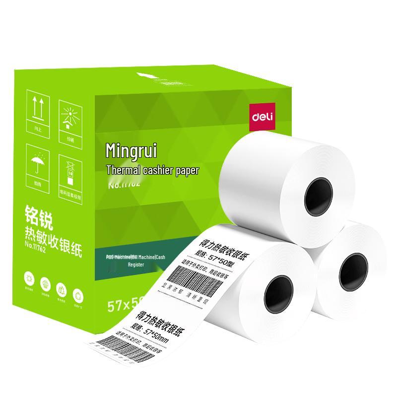 Deli Thermal Receipt Paper 57x50mm, 32 Rolls