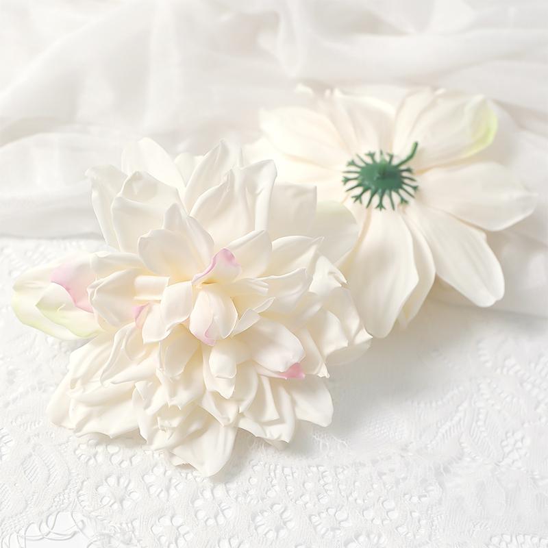 3/5Pcs 12cm Silk Artificial Dahlia Flowers Party Home Room Decor Mariage Wedding Decoration Fake Flower DIY Bride Gift Accessory