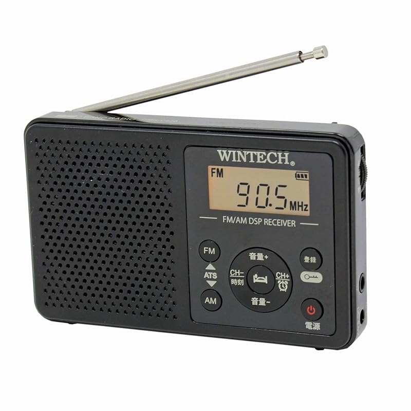 

WINTECH With alarm clock AM/FM digital tuner radio black W98xD19xH60mm DMR-C620