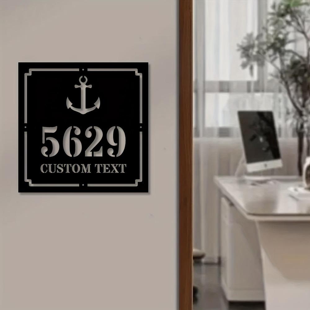 Metall Hausnummer Schild Adressplakette Individuelle Straßenschilder Moderne Wanddekoration Geschenk