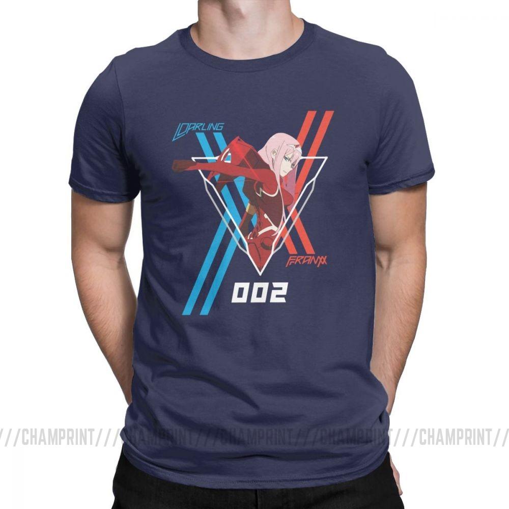 Darling 002 Darling In The Franxx Zero Two T Shirt For Man Short Sleeved Tee Cotton