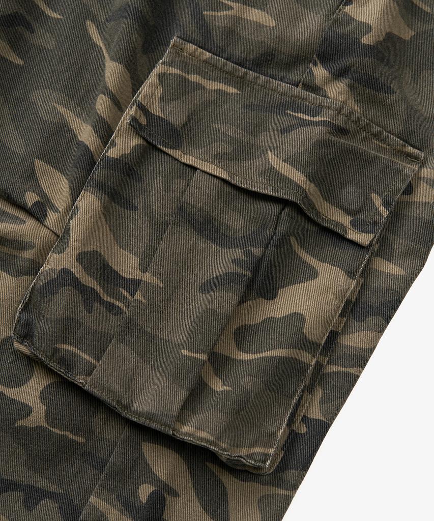TOFFEE Camo Wide Cotton Pants (Deep Khaki)