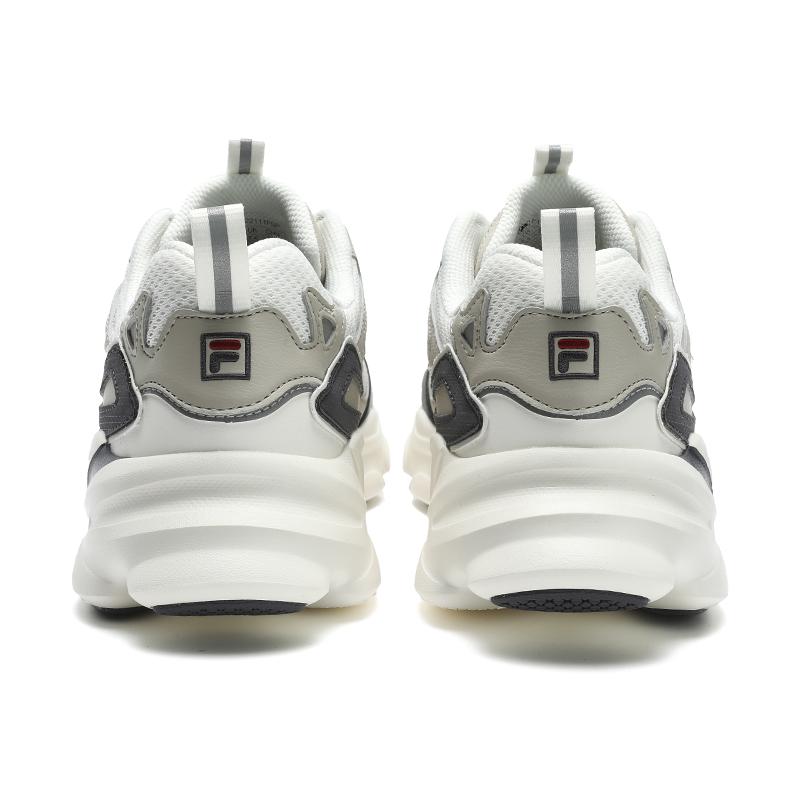 FILA Simple Thick Sole Height Increasing Low Top Casual Shoes Men sneaker White Brown F12M422111FSP