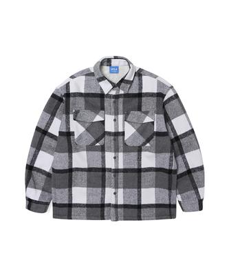 UCLA Boa-Lined Wide Check Shirt [Grey](Uyals30_35)