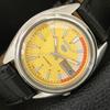 VINTAGE SEIKO 5 AUTOMATIC JAPAN MENS YELLOW COLOR DIAL WATCH A708584-1