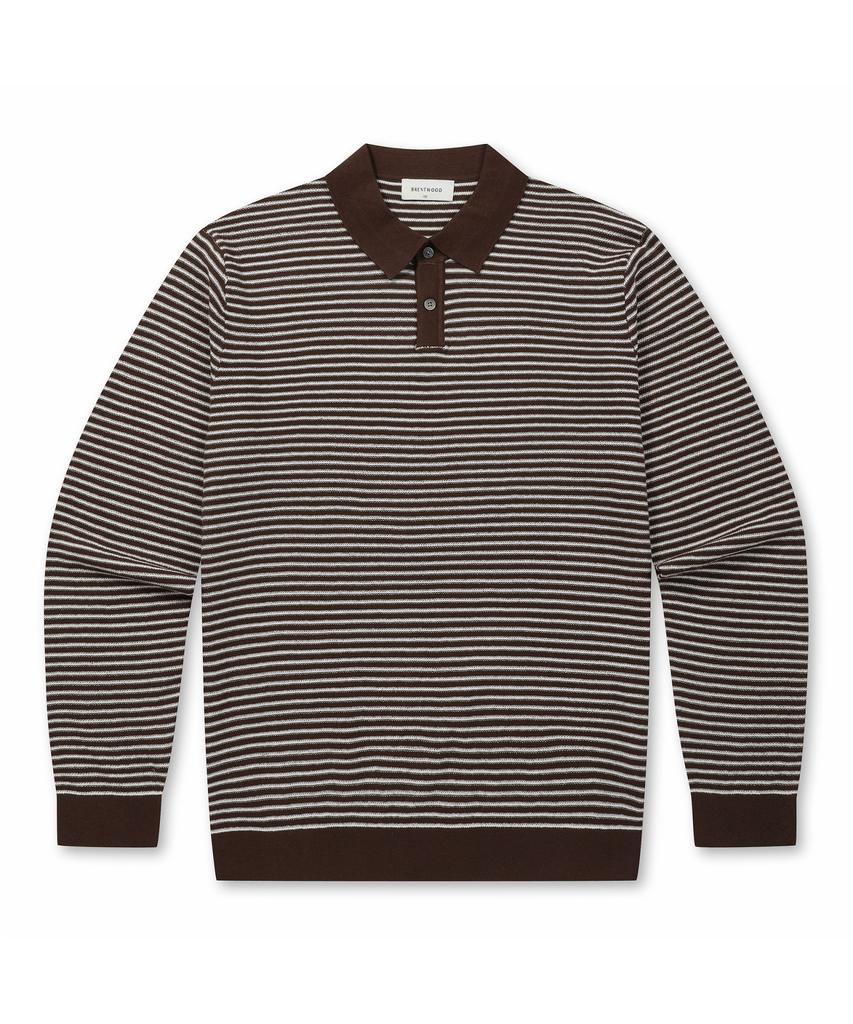 BRENTWOOD Transitional Knit Striped Polo Neck Sweater Brwaa26111Brx
