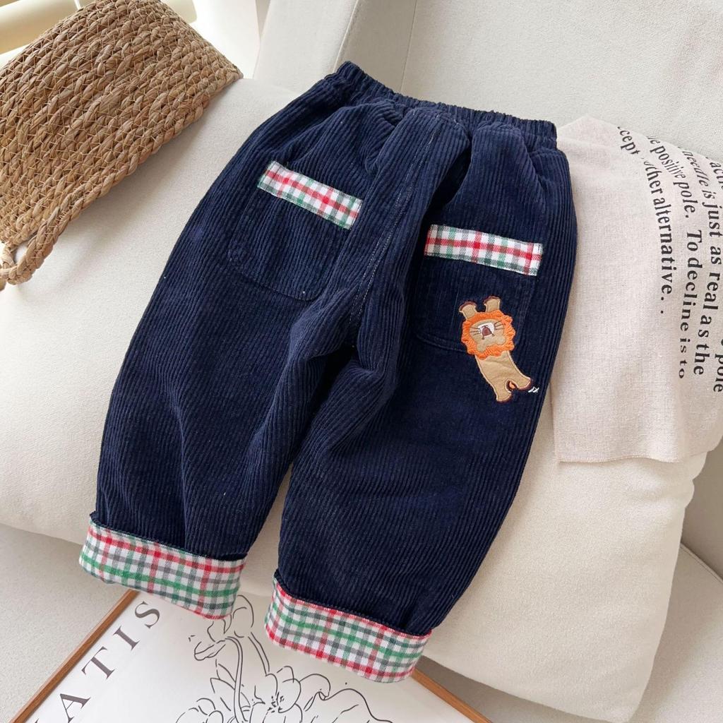 2025 Winter Corduroy Plush Pants for Toddlers: Thick, Warm, and Casual