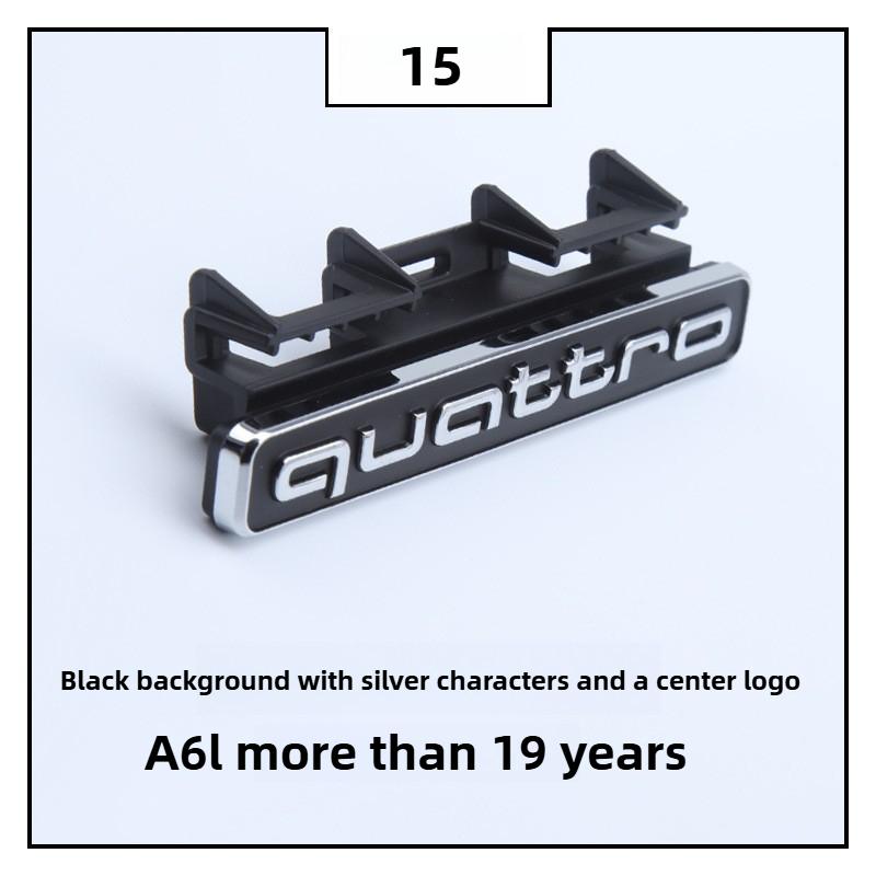 For Wszj8 A4L A5 A6L Q3 Q5 Quattro Front Grille Badge & Rear Trunk Emblem High-End Style Decoration Exterior Upgrade Accessories