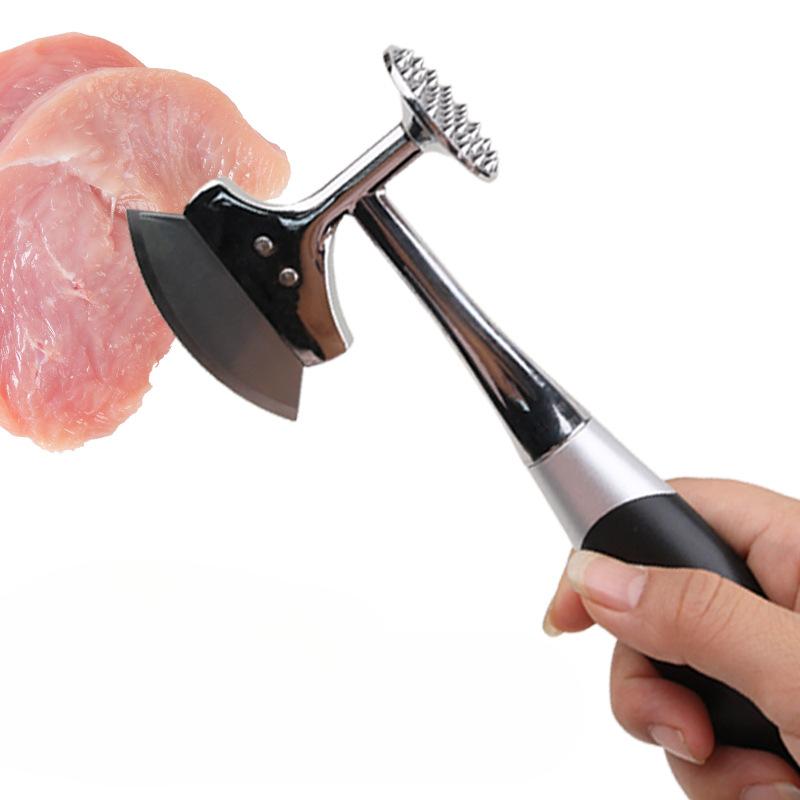 Double-sided Axe for Bone and Meat Chopping Multi-functional Household Kitchen Zinc Alloy Meat Floss Hammer
