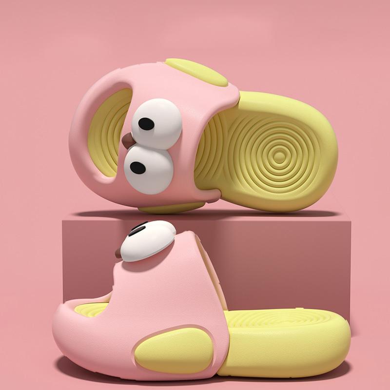 Fashion Smile Children's Slippers Boys And Girls Can Wear Comfortable Walking Slippers New Big Eyes Pattern Eva Soft Thick Sole Slippers