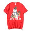 Anime ONE PIECE Ruffy Harajuku T-Shirt Männer Kawaii Manga Grafik Sommer T-Shirt Übergroße kurze Ärmel Cartoon Baumwolle T-Shirts Unisex Streetwear