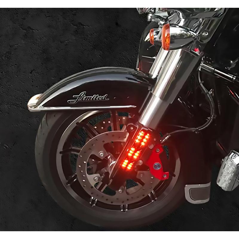 Front Lower Fork Leg Slider Cover Motorcycle LED Light Blinker For Harley FLHR FLHTK FLHX 2014-2026 Touring Electra Road King