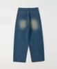 Akeusi Motion Balloon Fit Wide Stretch Denim Pants Unisex (Medium Blue)