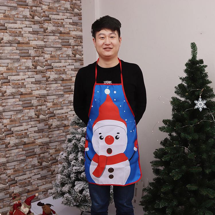 Adult Christmas Costume: Red Non-woven Santa Apron for Bar Waiters and Festival Celebrations