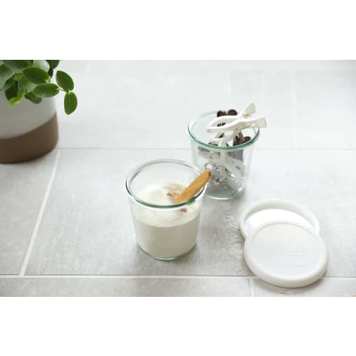 Weck Gift Box (Mold 500ml X 2 / Silicone Cap L White X 2 Set) WE-S215