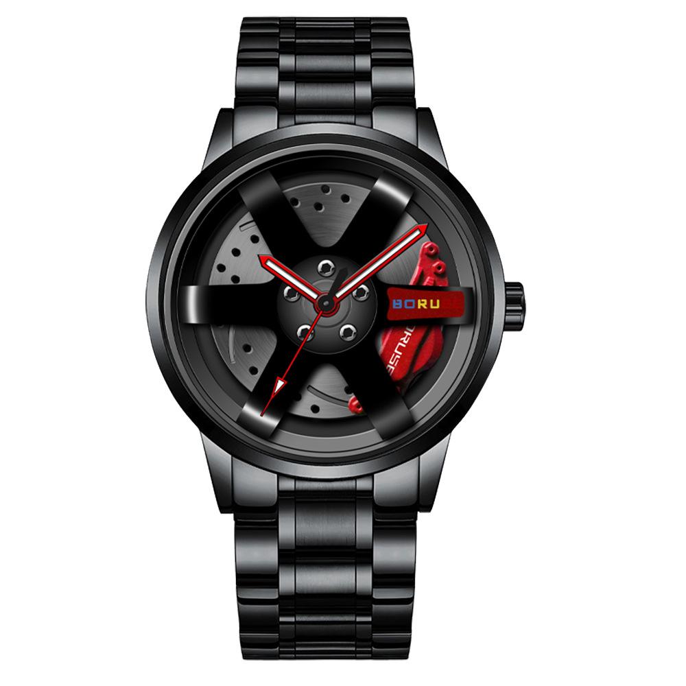 Boruse Wheel Calipers Trendy Men'S Watch Student High-End Waterproof Luminous Quartz Watch
