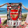 Football team.C Print Beach Towel, Versatile Lightweight Absorbent Beach Towel for Pool Surf Yoga Bathroom, Perfect Birthday Holiday Gift