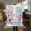 1PC Pretty Cure Print Flannel Blanket, High quality Comfortable for All Seasons, Home Decor, Warmth and Comfort, Perfect for Christmas Gifts