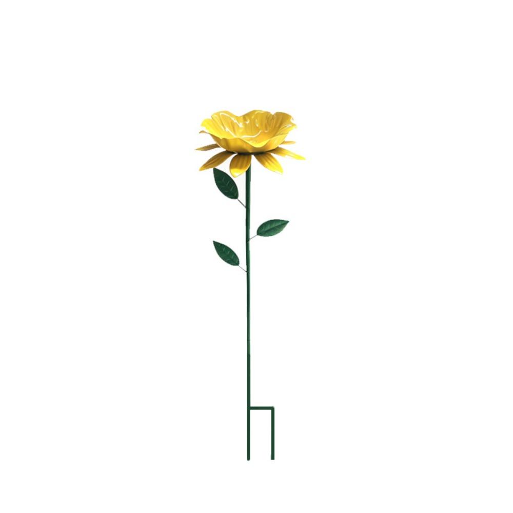Weather Resistant Bird Bath Stake Flower Shape Bee Watering Station Yard Decoration