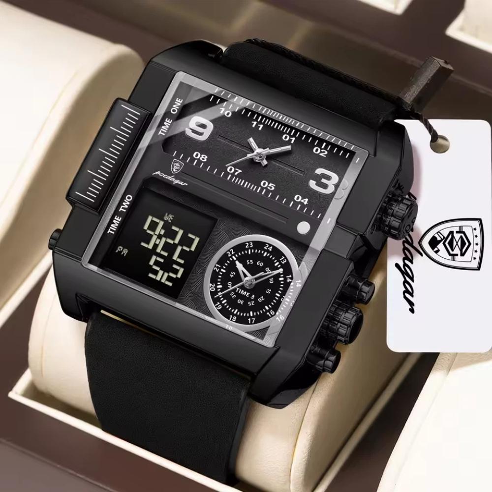 POEDAGAR Fashion Sports Digital Male Wristwatch Date Week Waterproof Luminous Casual Clock Electronic Quartz Watches